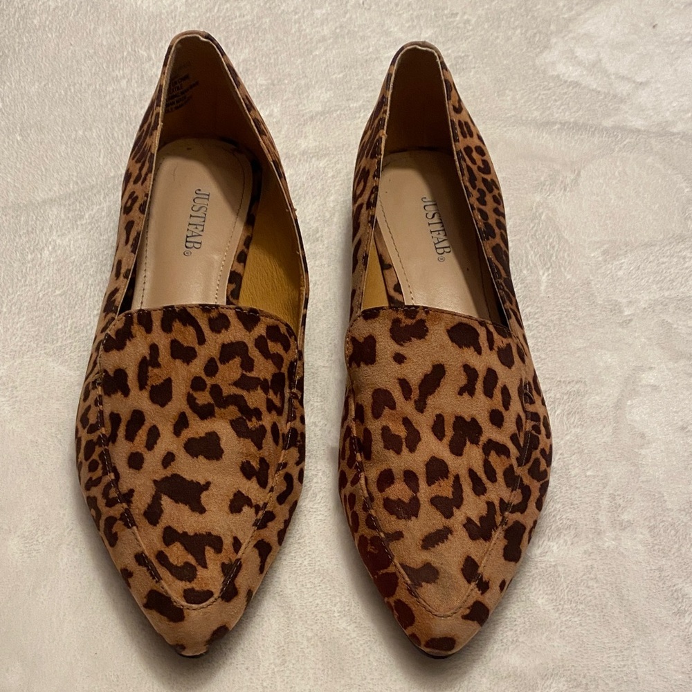 JustFab Brown Leopard Women's Flats